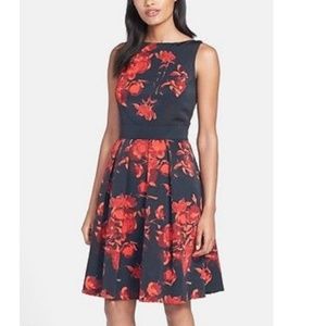 Taylor Fit  & Flare Floral Dress